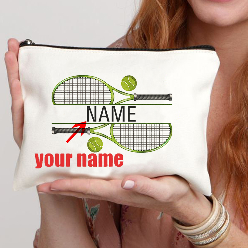 Badminton Bag - Personalisierte Tennis-Make-up-Tasche mit individuellem Namen, Geschenk