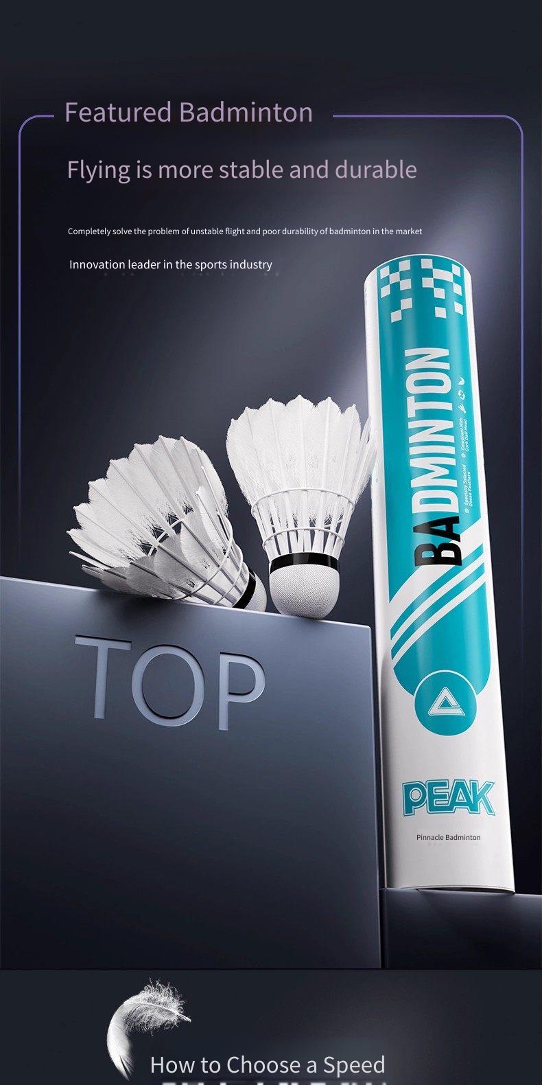 PEAK Gänsefeder-Badmintonbälle – Feather Shuttlecock Bewertung und Preis