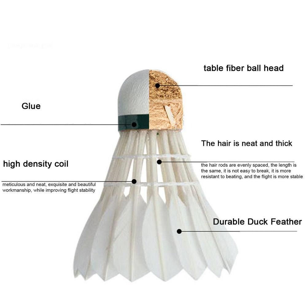 3/6/12Pcs Professionelle Badmi – Feather Shuttlecock Bewertung und Preis