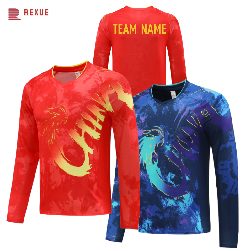 China Dragon Langarm Tischtenn – Badminton Jersey Bewertung und Preis
