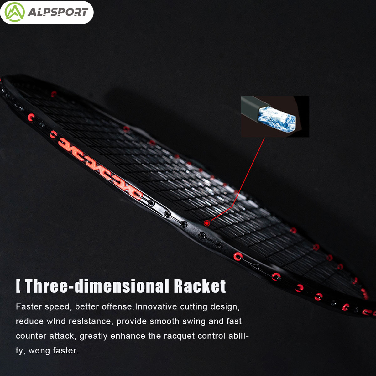 Alpsport MH-V5 5U 75g Gewellt  – Badminton Racket Carbon Bewertung und Preis